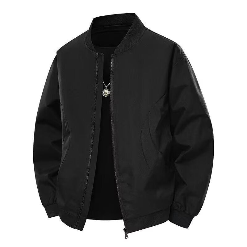 Vireous Plus-Size Men's Fashion Bomber Jacket