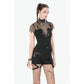 Dark in Love Dark Punk Mesh Chain Layered Top