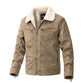 Men's Suede Fabric Jacket, Berber Fleece Collar Short Coat