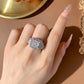 Women's Sterling Silver Bold Imitation Diamond Moissanite Index Finger Ring
