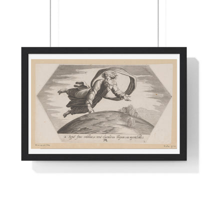 God Scheidt de Wateren (1626) by Francesco Villamena and Rafaël, from the Original, Framed Art Print