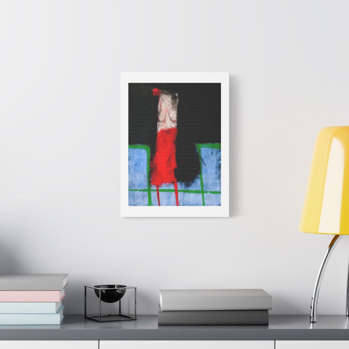 Grandmother, Neo-Surrealism, Art Print on Satin Canvas, Stretched