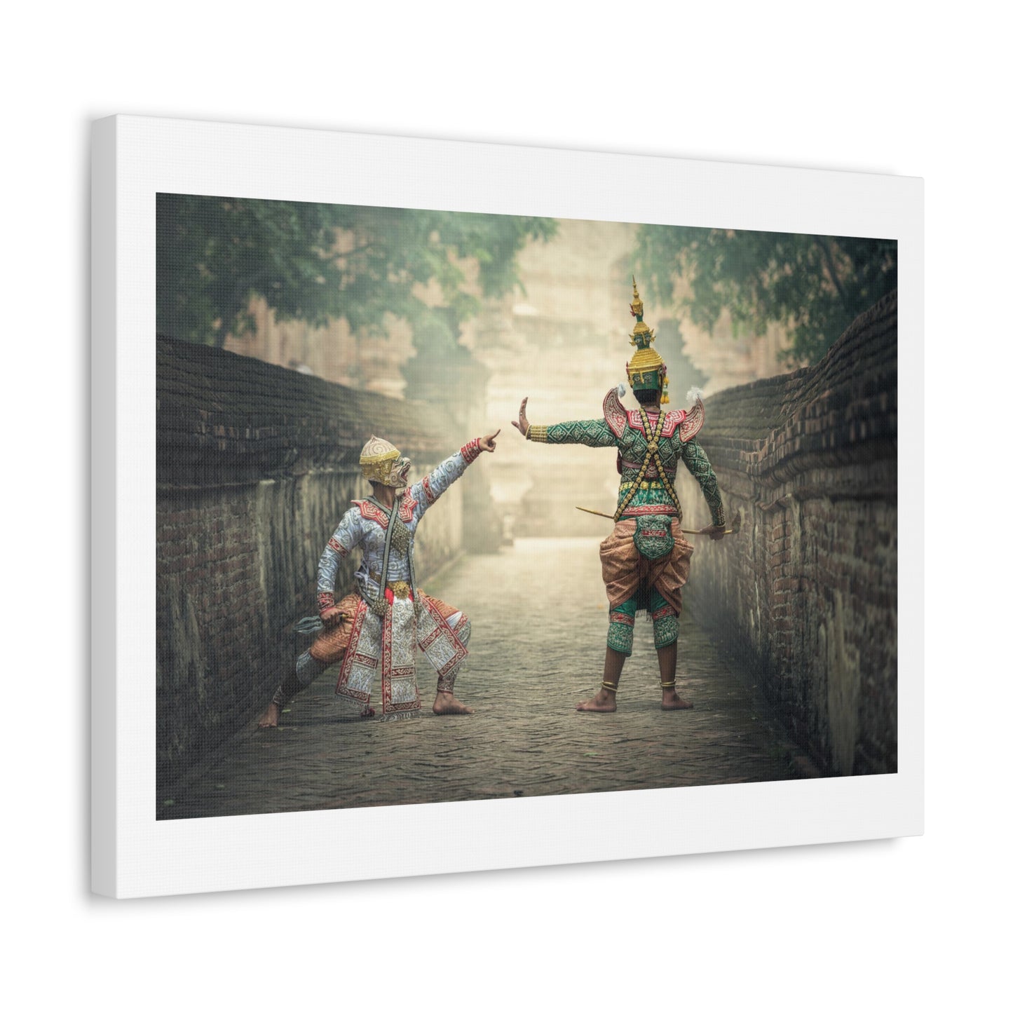 Traditional Khon Dance, Art Print from the Original on Canvas