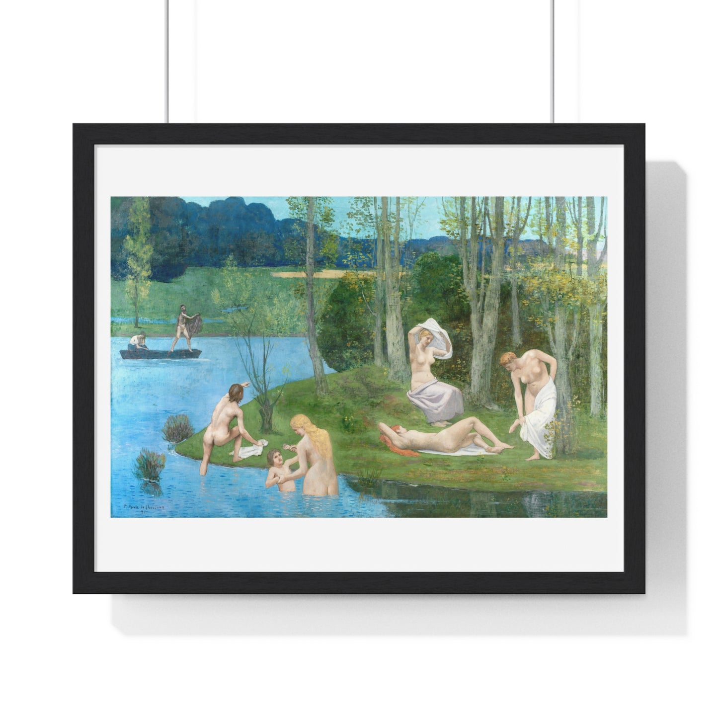 Summer (1891) by Pierre Puvis de Chavannes, from the Original, Framed Art Print