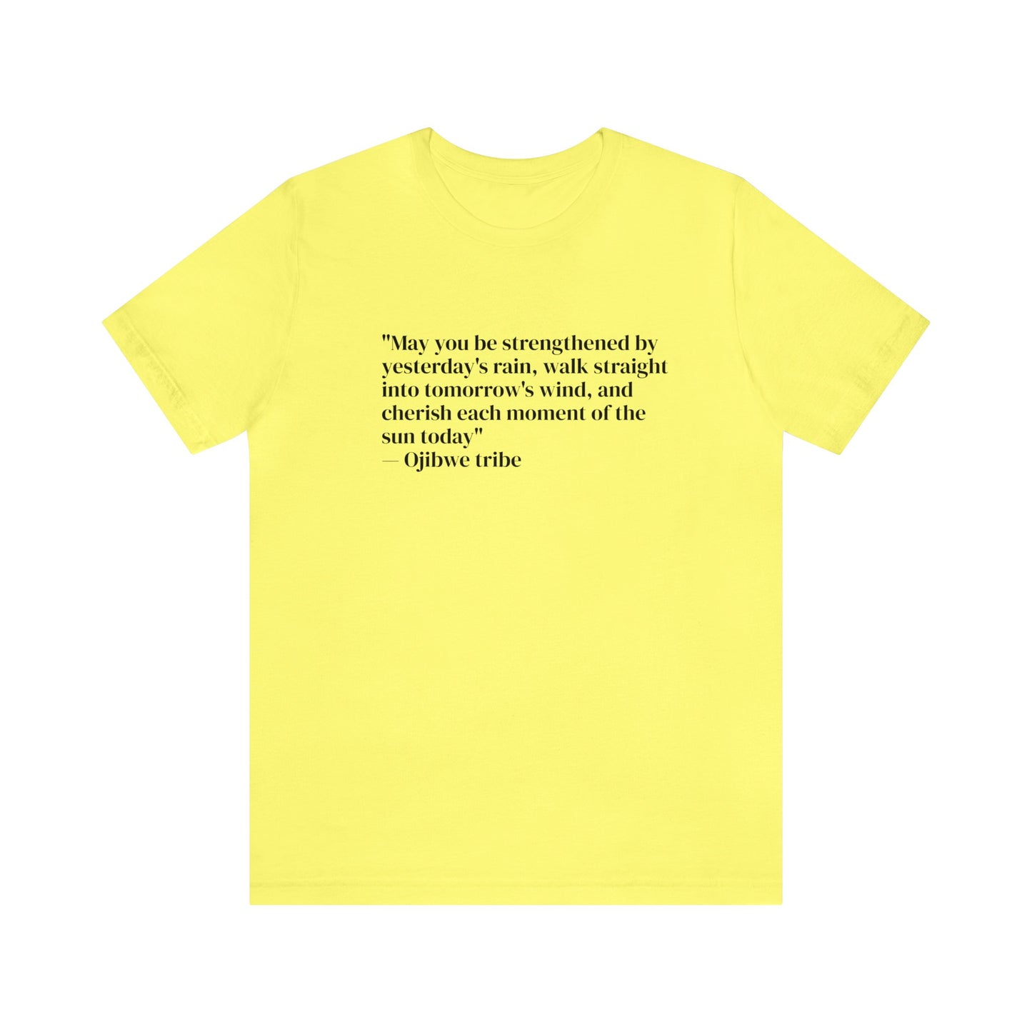 'Gratitude' Ojibwe Tribe Quote, Soft Jersey T-Shirt