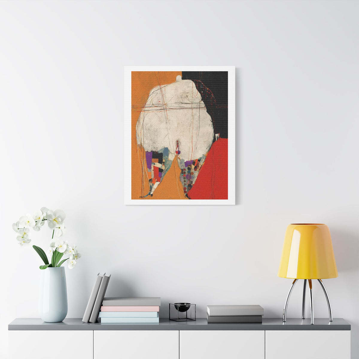 Body, Neo-Surrealism, Art Print on Satin Canvas, Stretched