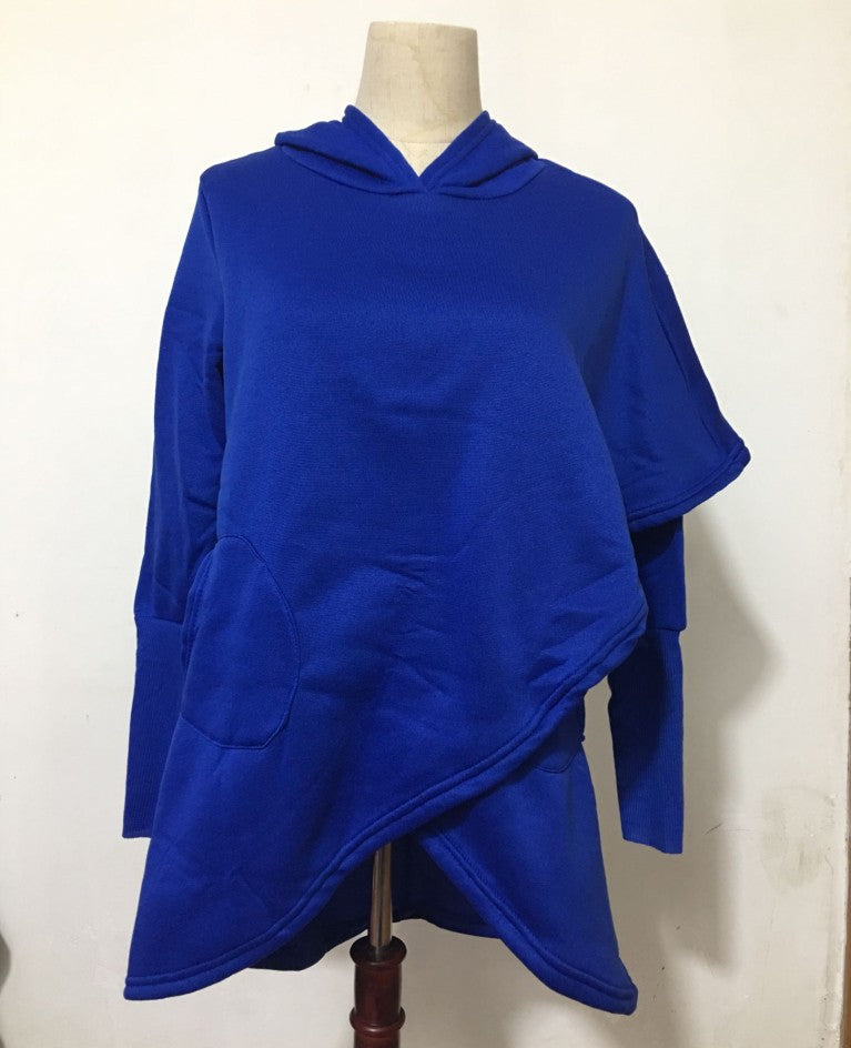 Vireous Loose Long Asymmetrical Women's Fashion Hoodie