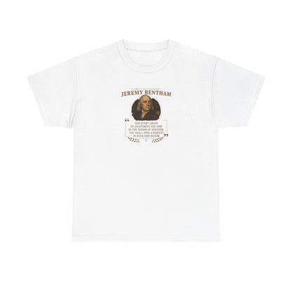 Jeremy Bentham on Altruism and Society, Philosophy Tribute T-Shirt