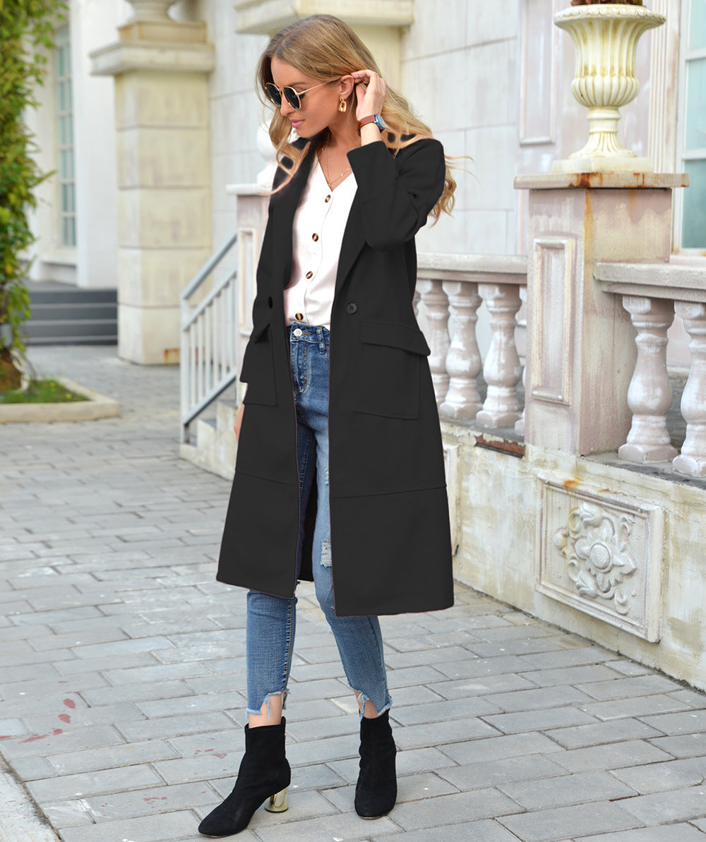 Vireous Extra-Long Women's Woollen Coat