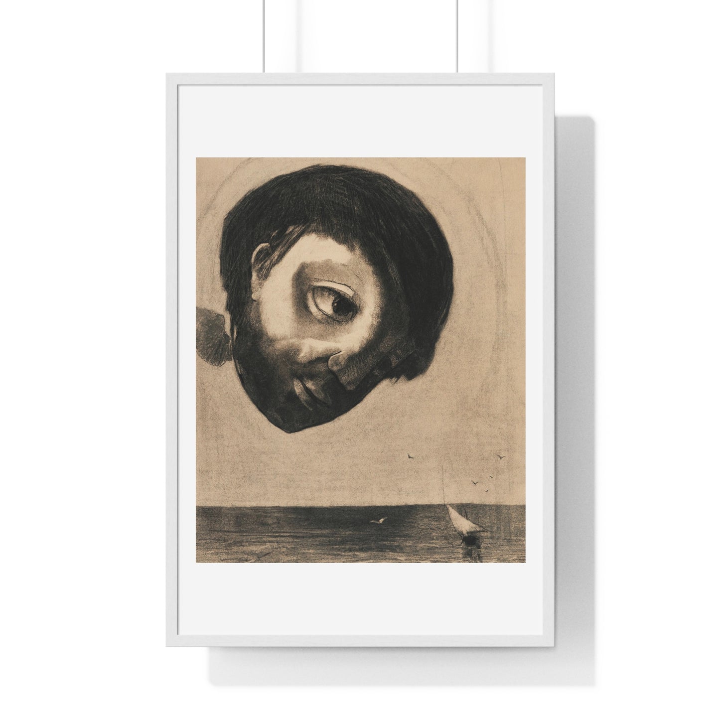 Guardian Spirit of the Waters (1878) by Odilon Redon from the Original, Framed Art Print