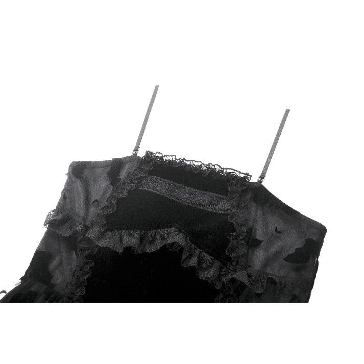 Dark in Love Morwenna Bat Mesh Layered Goth Mini Dress