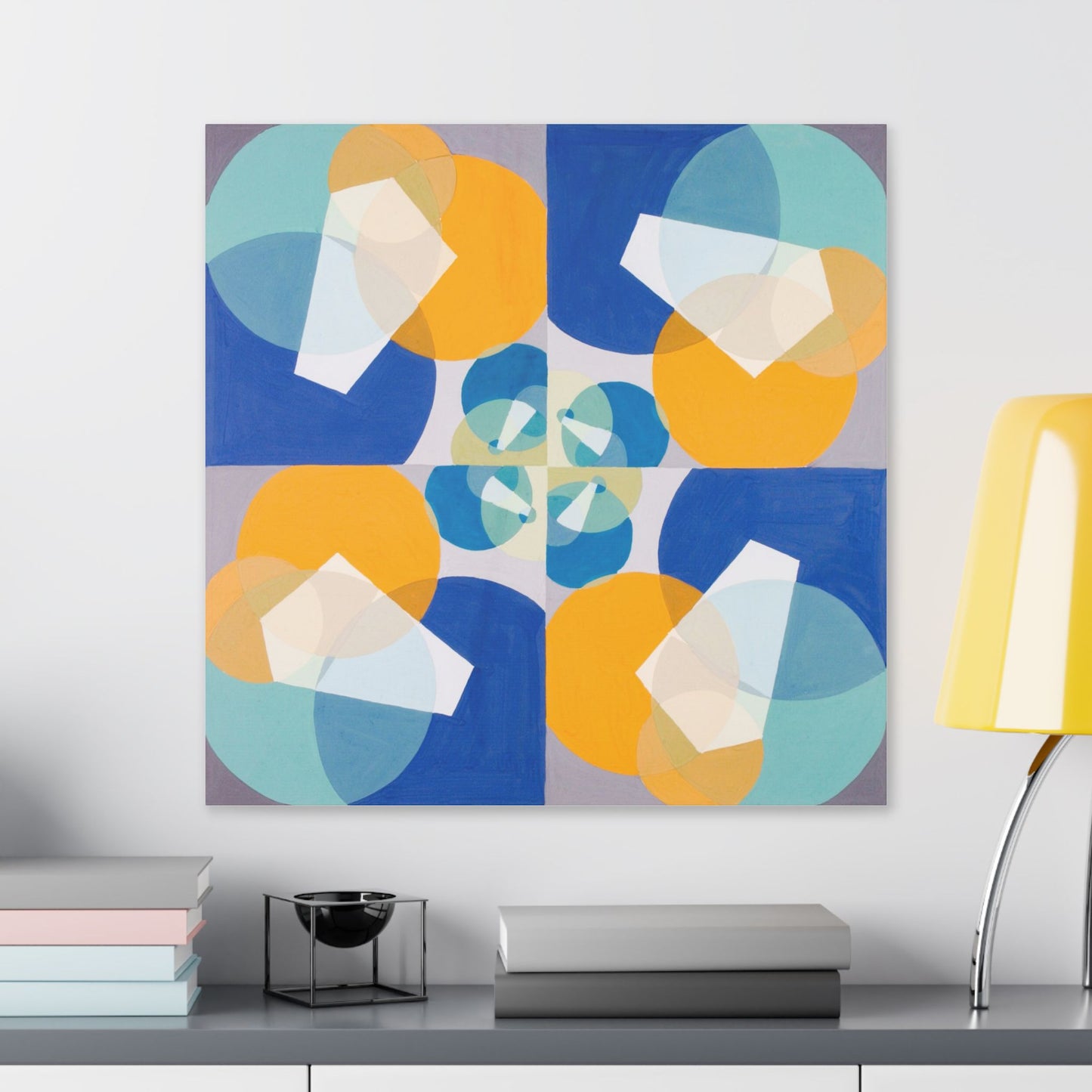 Green Squares, from the Mathematical Basis of the Arts (circa 1934) by Joseph Schillinger, Canvas Art Print