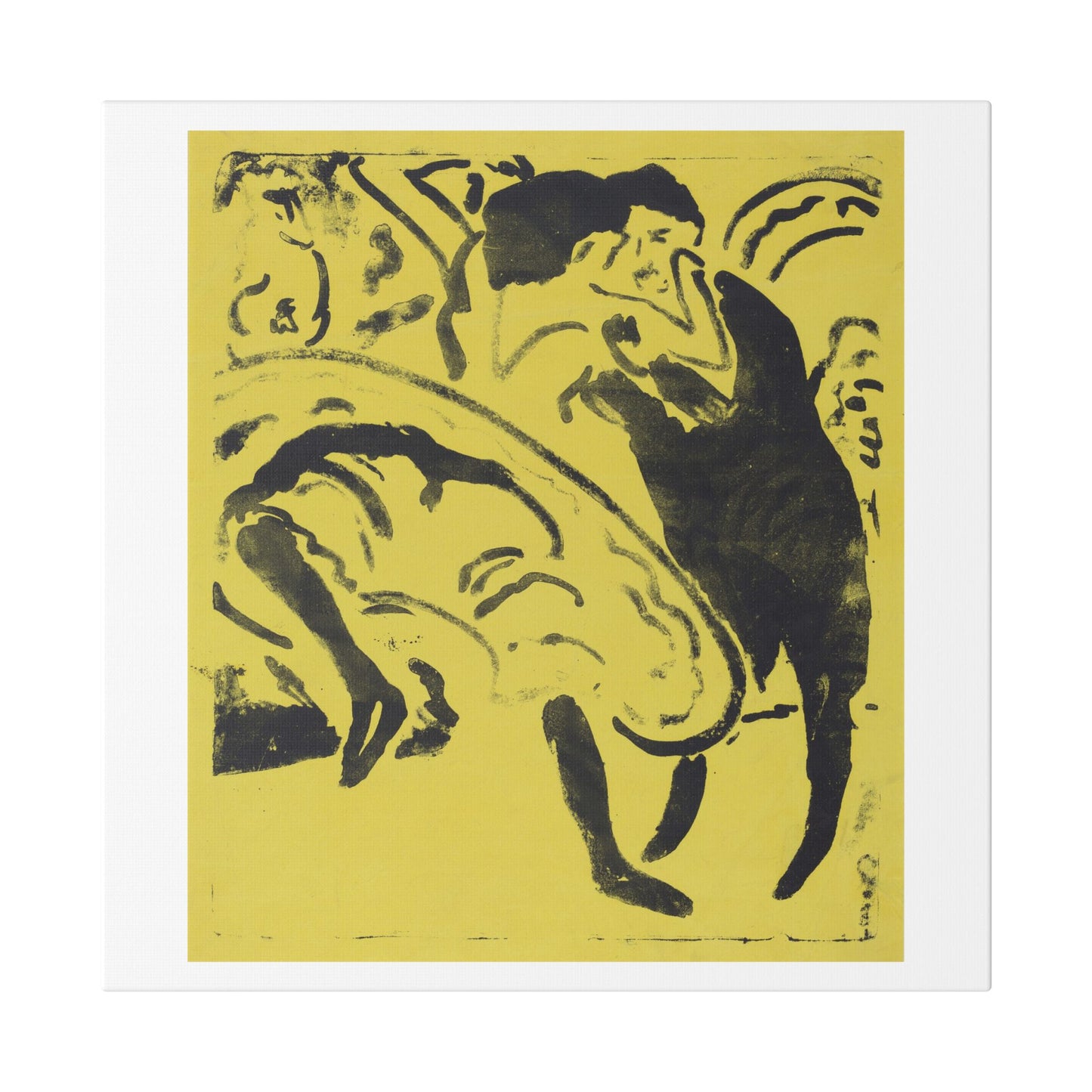 Dancing Couple (1909) by Ernst Ludwig Kirchner, from the Original, Canvas Art Print