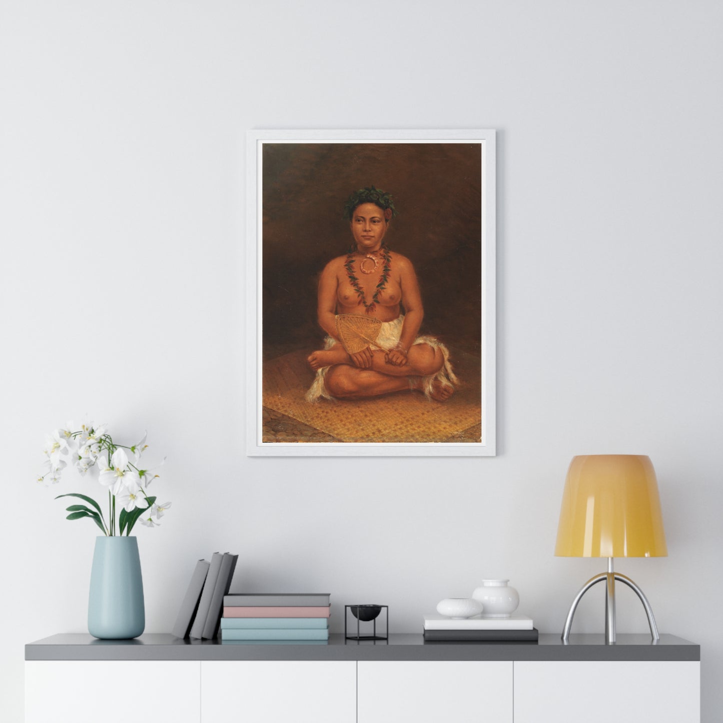 Samoan Woman (1885-1899) by Antonion Zeno Shindler, from the Original, Framed Print