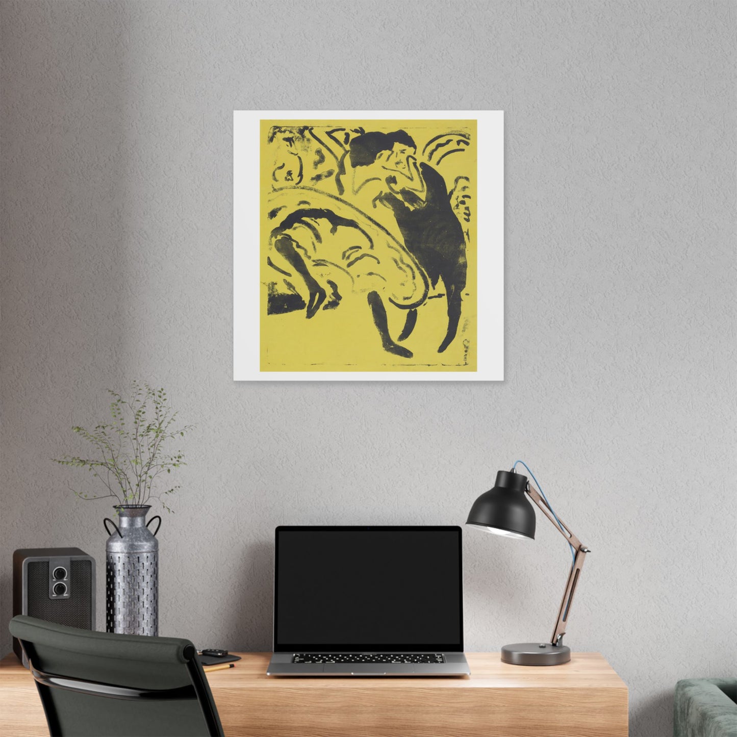 Dancing Couple (1909) by Ernst Ludwig Kirchner, from the Original, Canvas Art Print