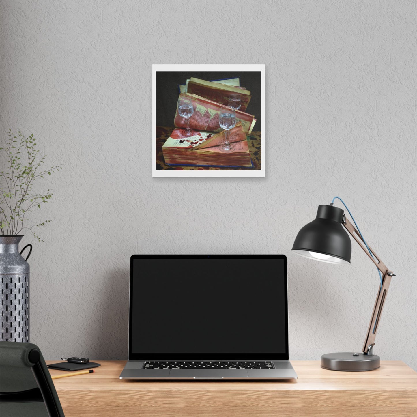 Night in the Library 'Designed by AI' Canvas Art Print