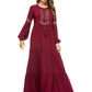 Vireous Embroidered Heritage Robe Long Dress