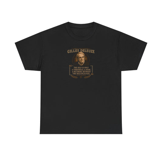 Gilles Deleuze on the Identity of Self, Philosophy Tribute T-Shirt