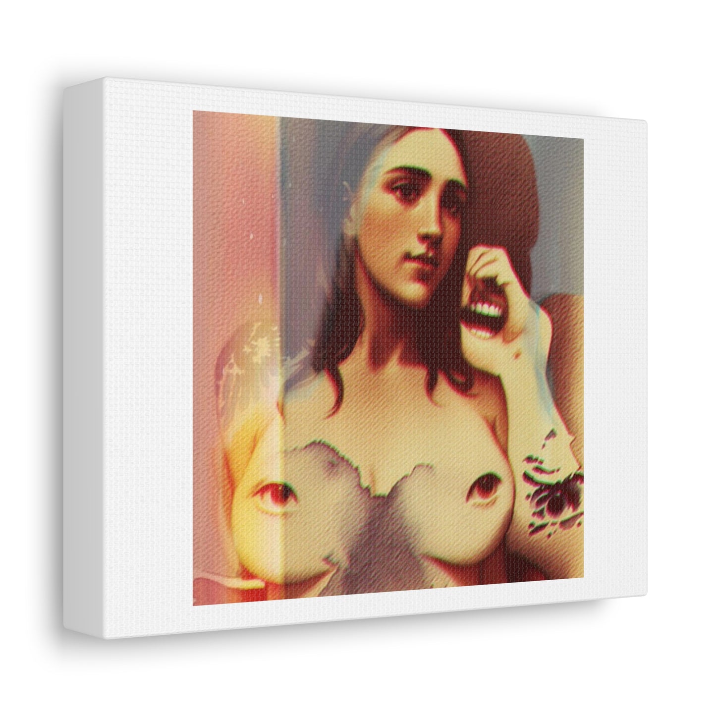 Woman as a Psychedelic Shadow of Existence 'Designed by AI' Print on Canvas