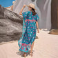 Abstract Print Casual Vacation Beach Dress