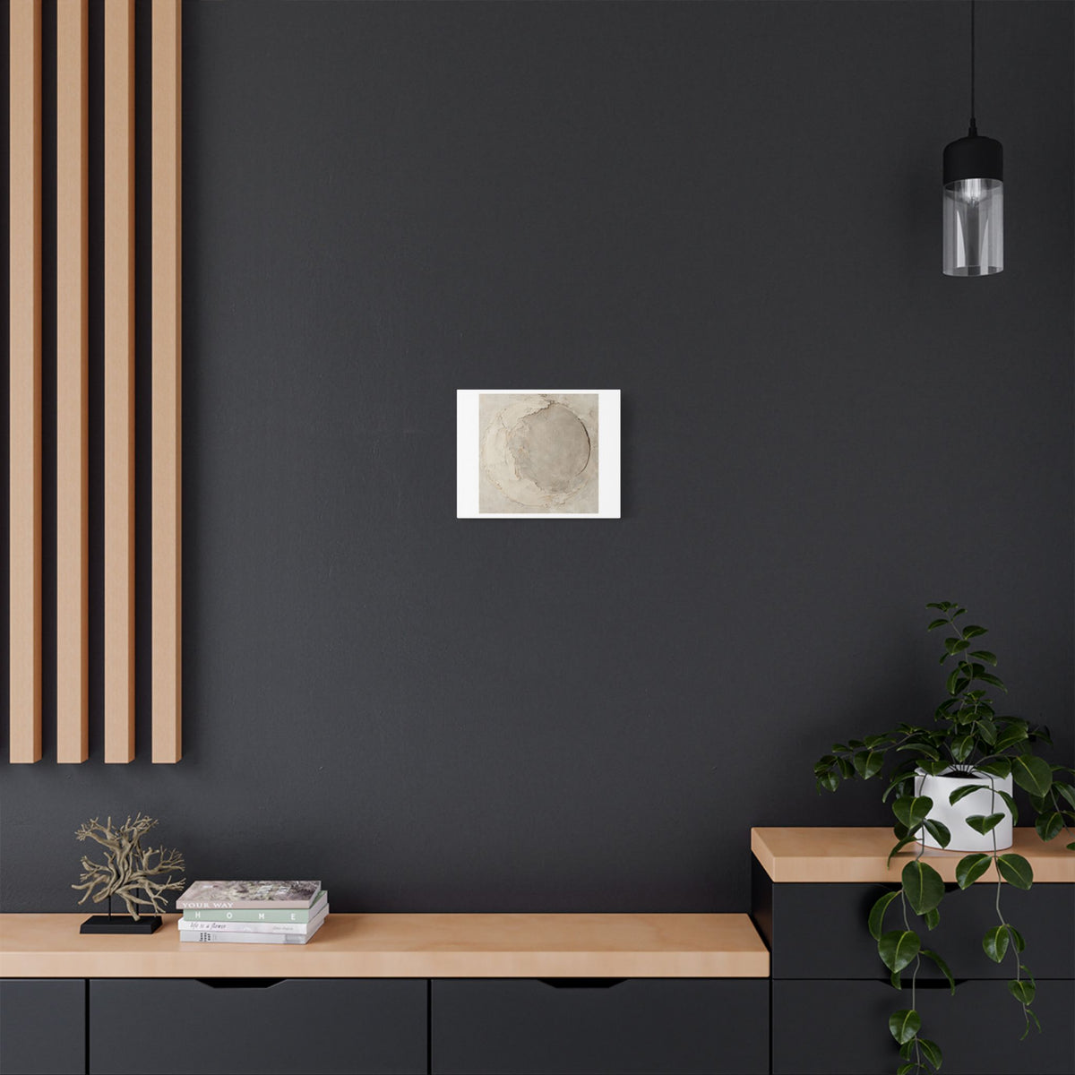 Quiet Limestone Orbit, Large Decor Art Print on Canvas