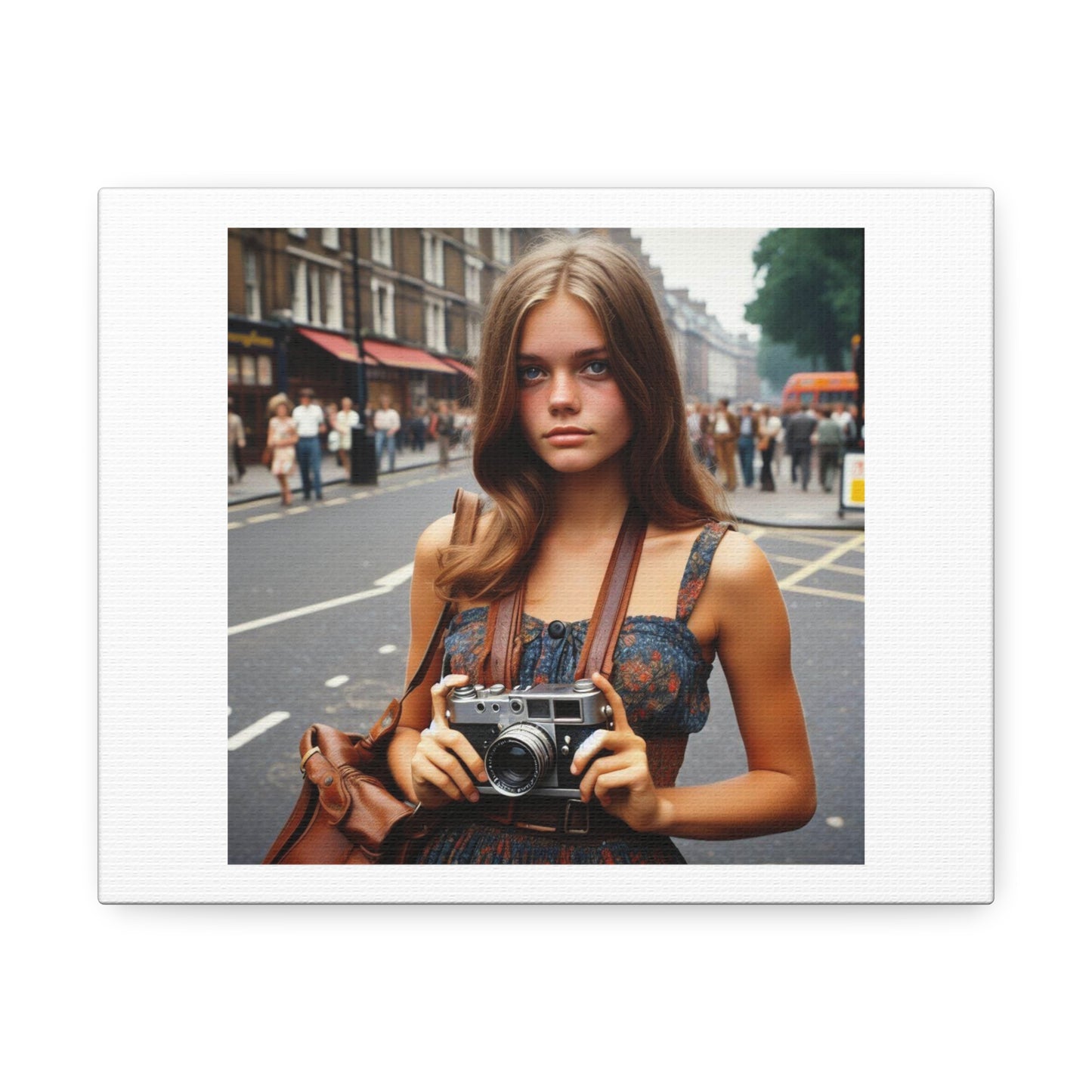 London Photography in the 1960s III 'Designed by AI' Art Print on Canvas