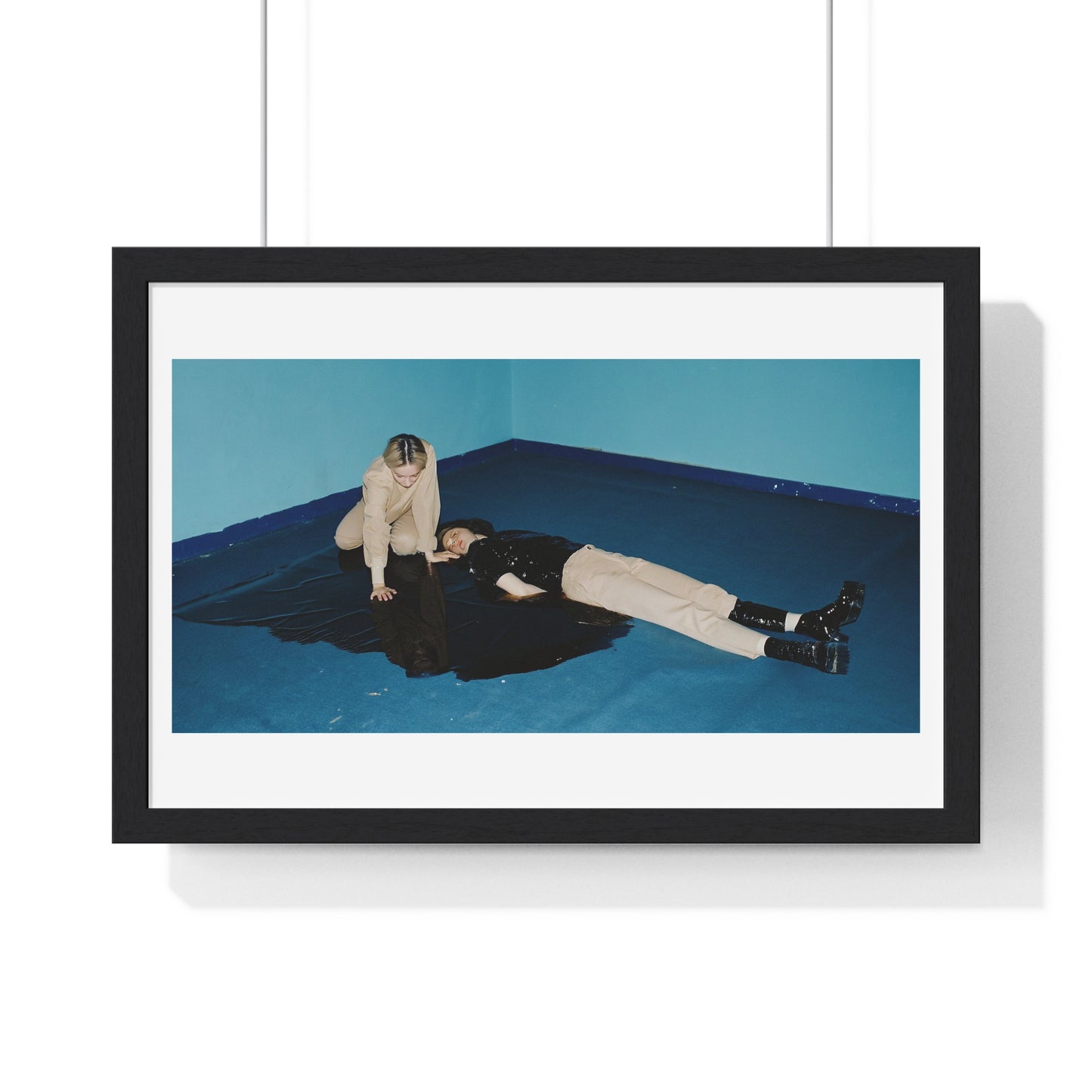 Macabre Death and Existential Exploration 'Designed by AI' Framed Art Print
