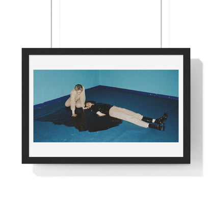 Macabre Death and Existential Exploration 'Designed by AI' Framed Art Print