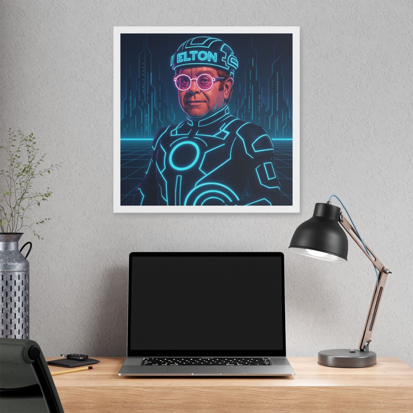 Elton Tron Absurdist Art 'Designed by AI' Canvas Art Print