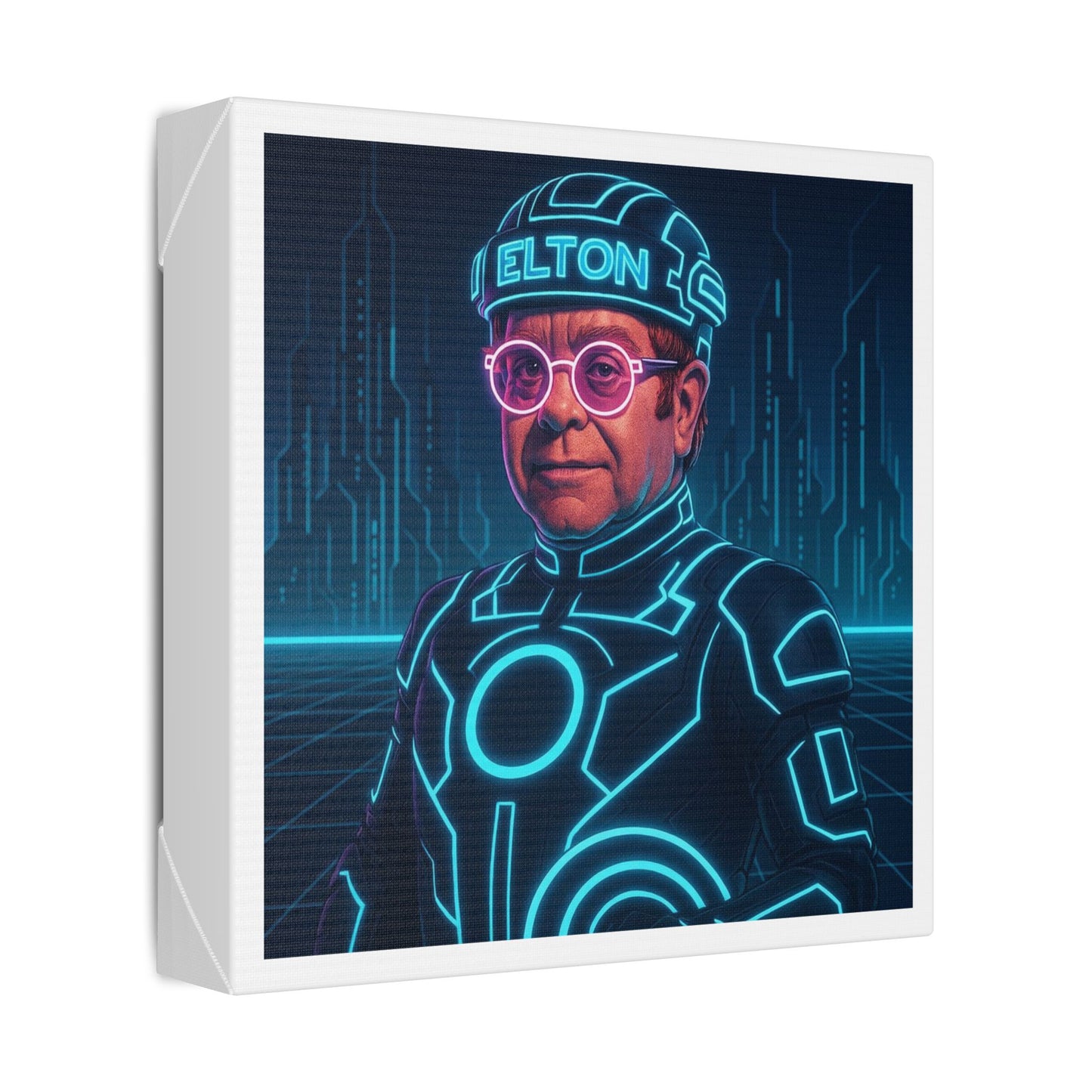 Elton Tron Absurdist Art 'Designed by AI' Canvas Art Print