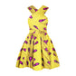 African Print Halter Dress, Pleated Skirt