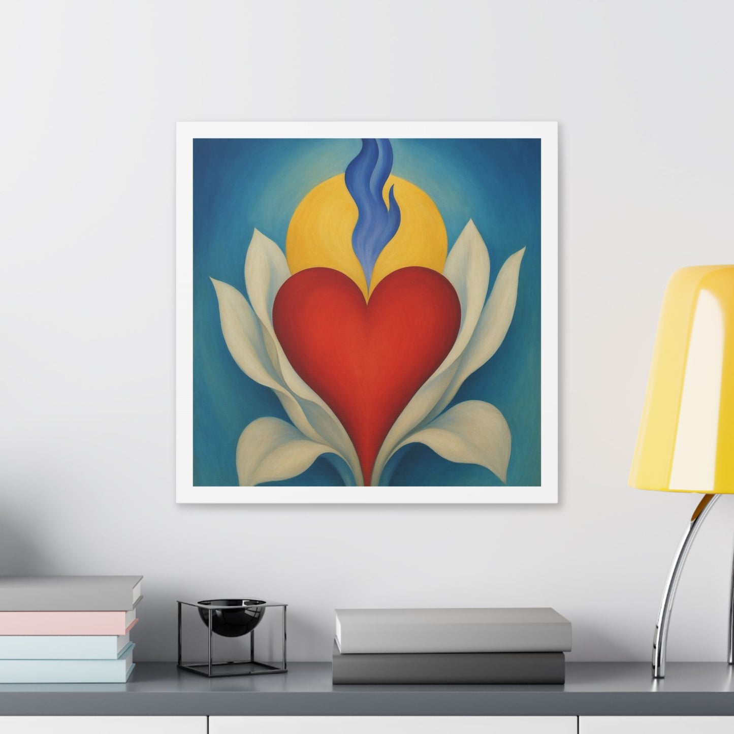 Love and Life in the Art Style of Georgia O'Keefe 'Designed by AI' Canvas Art Print