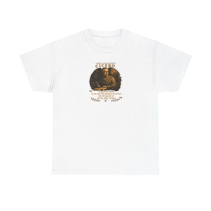 Cicero on Courage, Temperance and Gratitude, Philosophy Tribute T-Shirt