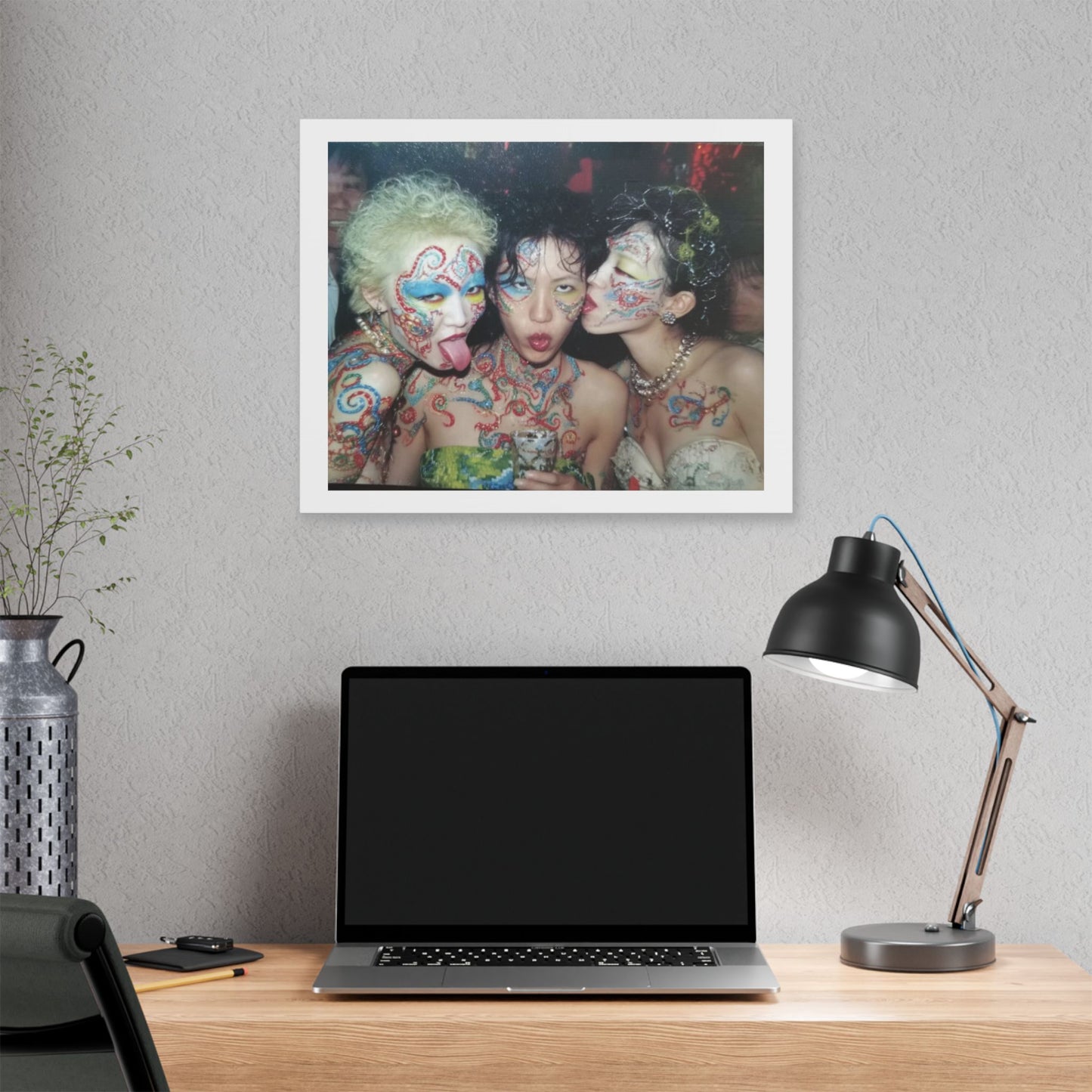 Psychedelic Japan III Abstract Art 'Designed by 'AI Canvas Art Print