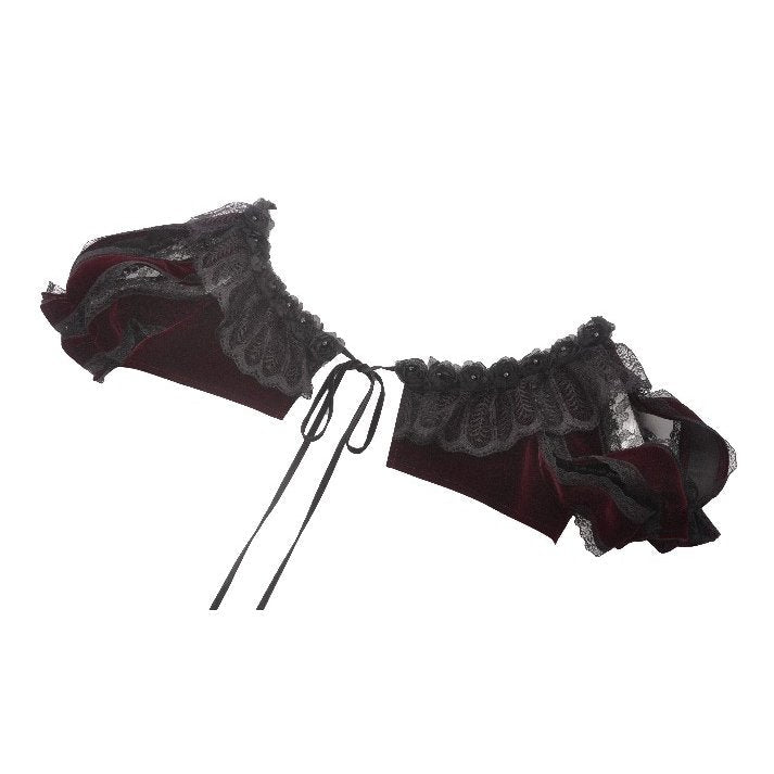 Dark in Love Isolde Velvet and Lace Puff Sleeve Bolero