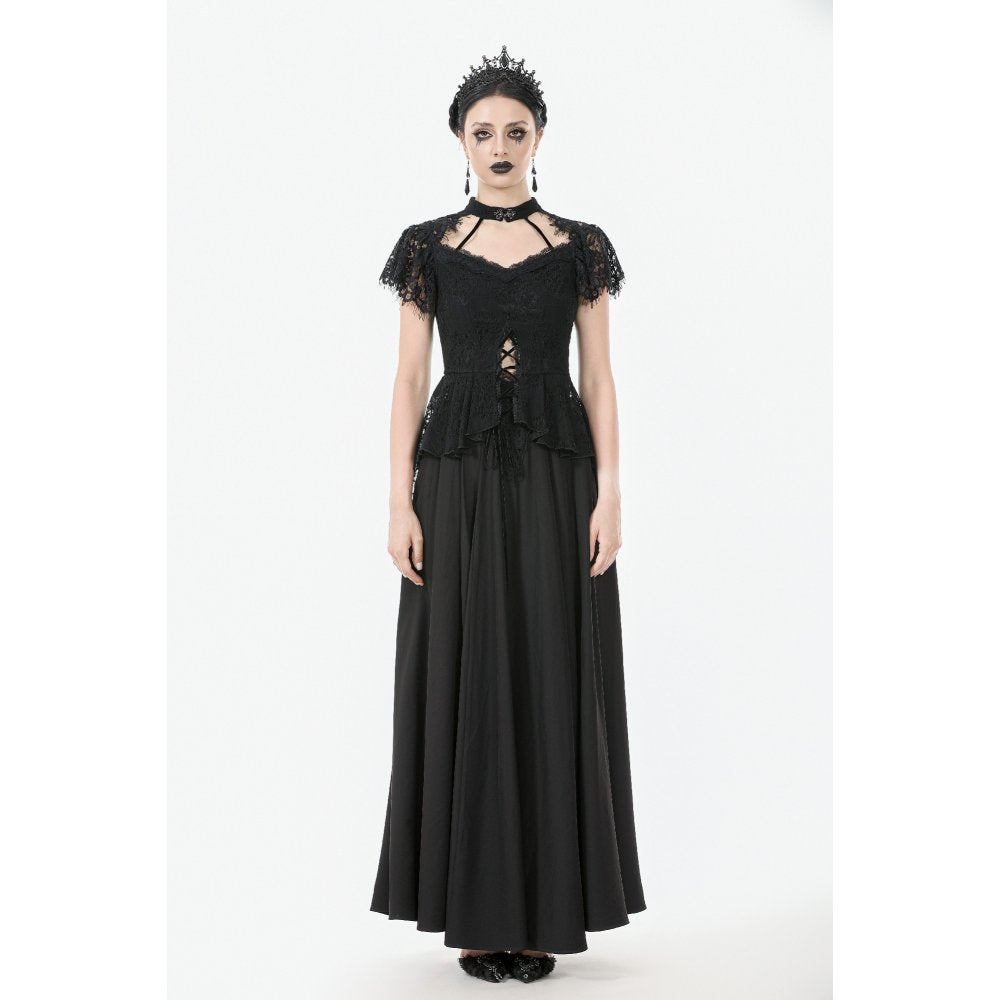 Dark in Love Ophelia Lace Corset Top in Black