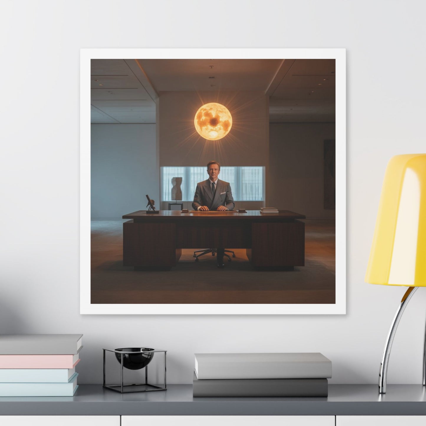 Boss Never Leaves the Building Without His Own Sun 'Designed by AI' Canvas Art Print