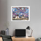 Psychedelic Japan Abstract Art 'Designed by 'AI Canvas Art Print