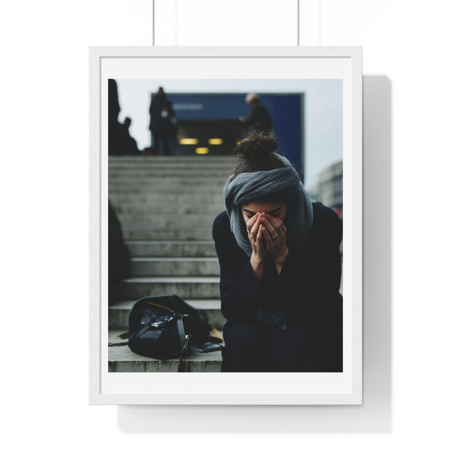 Raw Art Street Scene 'Designed by AI' Framed Art Print
