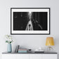 Black and White Photography, High-Contrast Cityscape II 'Designed by AI' Framed Print