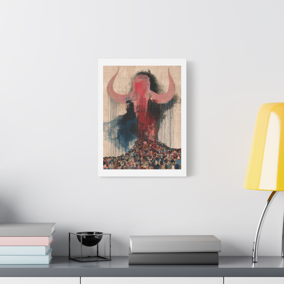 Corrida de Toros, Neo-Surrealism, Art Print on Satin Canvas, Stretched