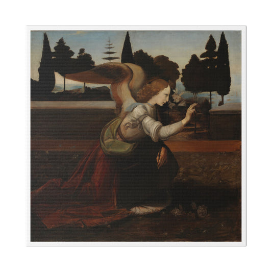 'Angel' Detail Copy After Leonardo da Vinci's Painting Annunciation (1895) by Magnus Enckell, Canvas Art Print