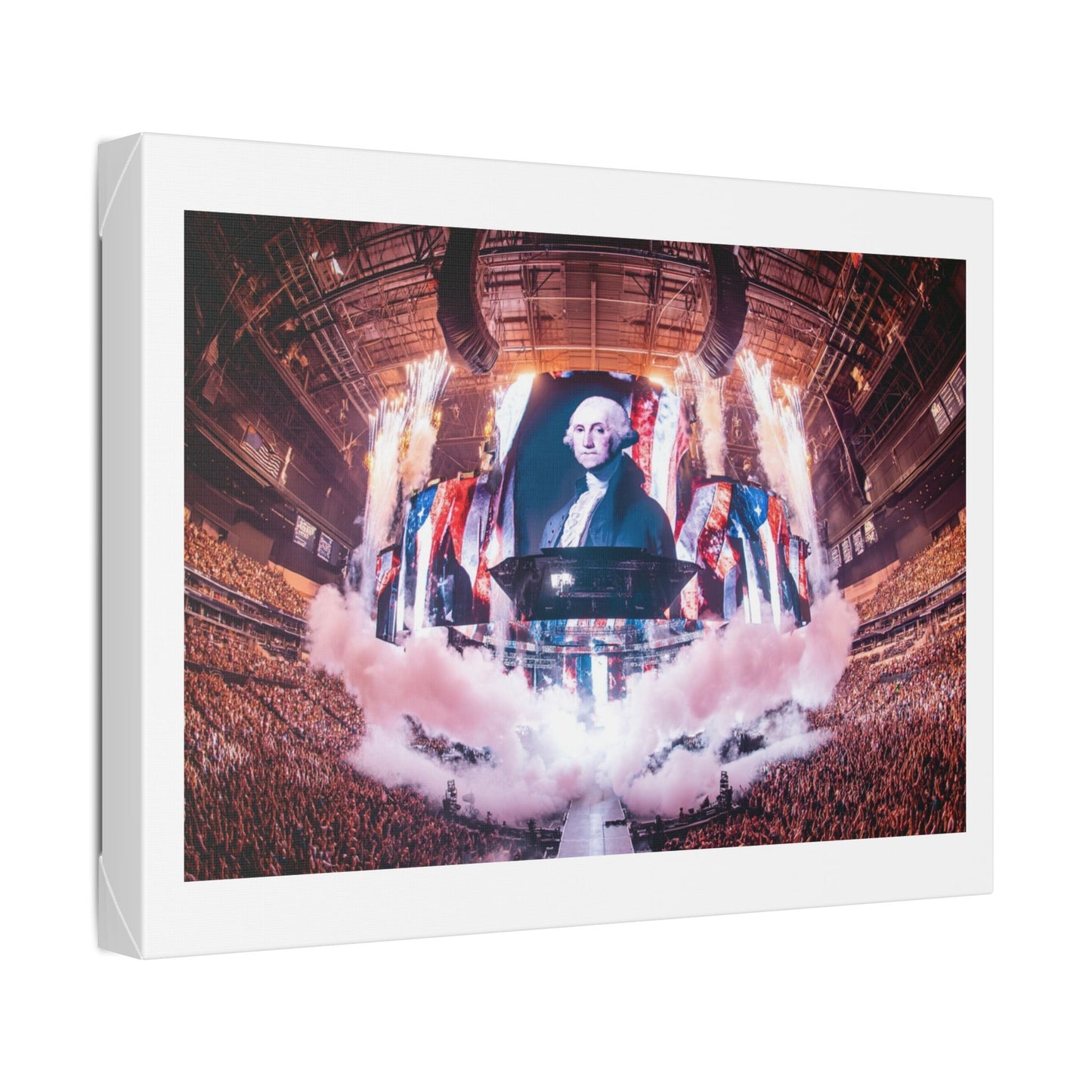George Washington Remixed for the 21st Century 'Designed by AI' Canvas Art Print