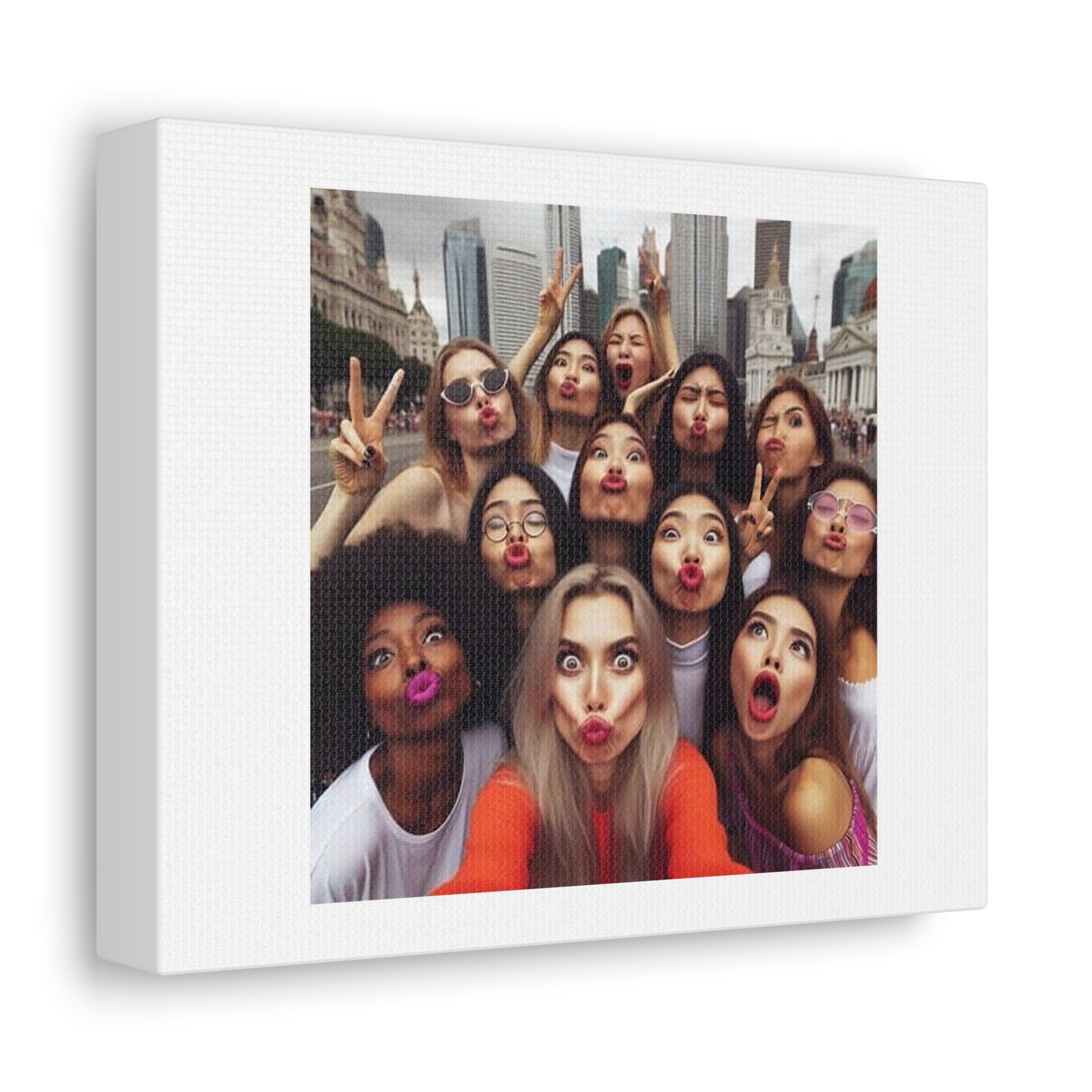 E-Girls and the Dissociative Pout: This is What You Look Like! II 'Designed by AI' Print on Canvas
