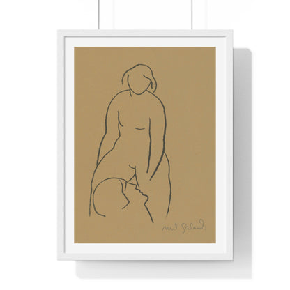 Lovers IV (1925) by Mikuláš Galanda, from the Original, Framed Art Print