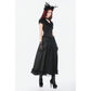 Dark in Love Courtly Cross Gem Pendant Gothic Blouse