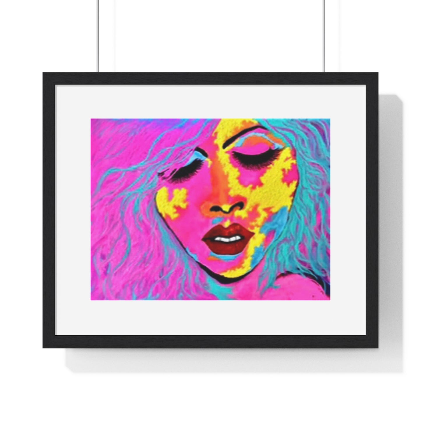Ecstasy, Psychedelic Art 'Designed by AI' Framed Print