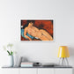 Nude on a Blue Cushion (1917) by Amedeo Modigliani, Canvas Art Print from the Original