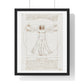 Vitruvian Man (circa 1490) by Leonardo da Vinci, from the Original, Framed Art Print