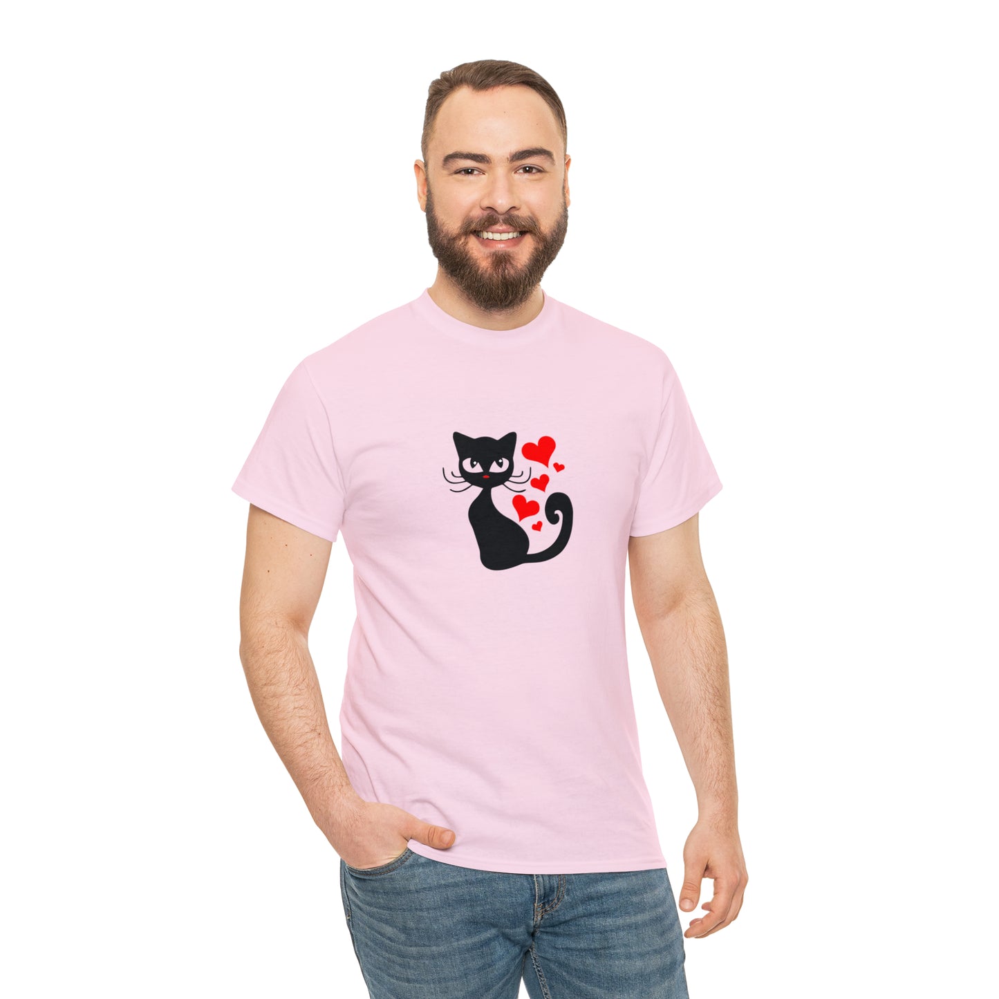 Love Cat Design Fashion T-Shirt